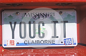 Vanity License Plate - Mississippi
