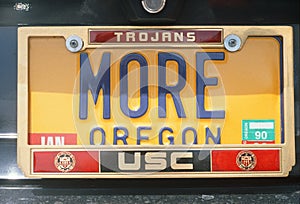 Vanity License Plate - Oregon