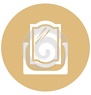 Vanity Mirror Isolate Vector Icon Editable