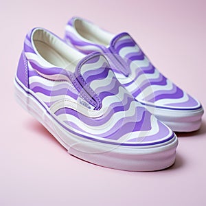 Vans Classic Slip On Swirl Pastel Wave Slippers With Lycra Stripes