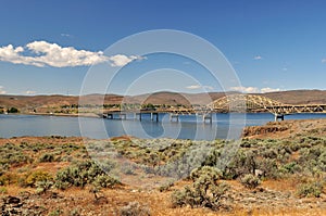 Vantage Bridge across the Columbia River photo