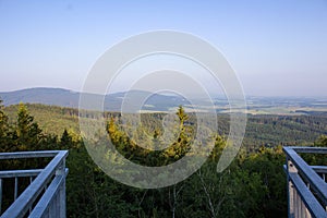 Vantage point Mandelstein looking to village Dobra Voda, Austria