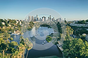 Vantage view of Los Angeles in California