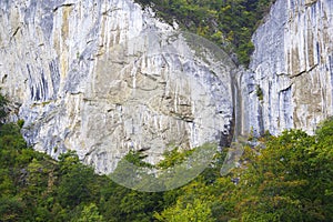 Vanturatoarea Waterfall in the Cerna Mountains - one of the most beautiful places in Romania.