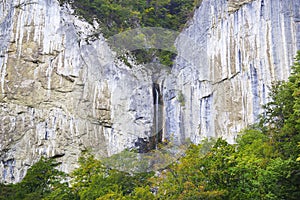 Vanturatoarea Waterfall in the Cerna Mountains - one of the most beautiful places in Romania.