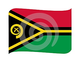 Vanuatu Flag National Oceania Emblem Ribbon Icon Vector