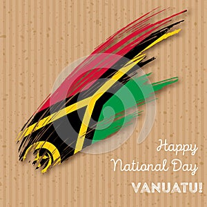 Vanuatu Independence Day Patriotic Design.