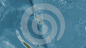 Vanuatu outlined. Pale