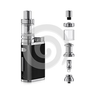 Vape electronic cigarette with atomizer components