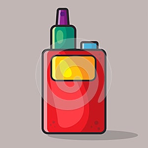 Vape electronic cigarette vector illustration in flat style