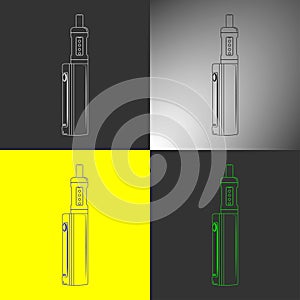 Vape icons vector