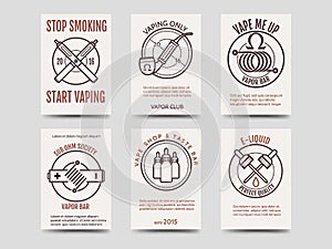 Vape shop cards design