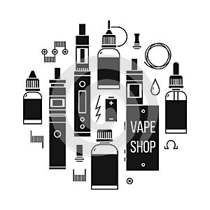 Vape shop icons
