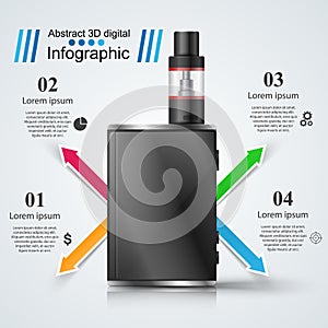 Vape, vaper, smoke - business infographic.