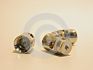 For vapers: atomizer heads, closeup