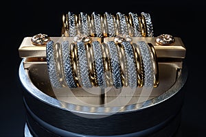 Vaping atomizer with clapton coil. 3d rendering