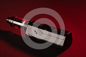 Vaping device mod on dark background