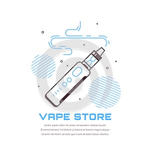 Vaping pen device kit and mod on white background