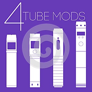 4 vaping tube mods set