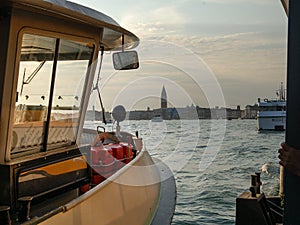 Vaporetto trip, public transportation in Venice, Italy, Europe