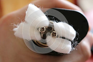 Vaporizer coil and cotton