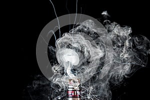 Vaporizer tank with cloud of smoke