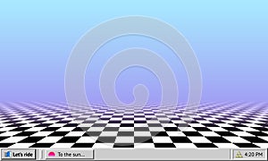 Astratto interfaccia tavolo da cucito un a scacchi pavimento sfondo del desktop 