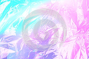 Vaporwave style holographic texture background: neon pink funky texture. photo