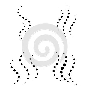 Vapour icon. Odour symbol. Aroma steam wave.  Vector illustration set isolated on white