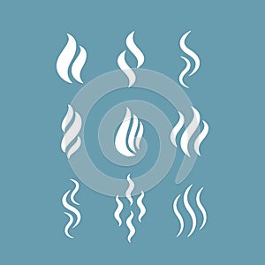 Vapour smoke vector icon