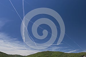 Vapour Trails, Rhone Valley, France