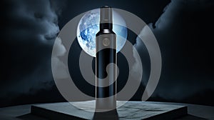 Vapur Eclipse Tritan Vape Bottle: Hyper-realistic Water Design With Dark Chiaroscuro Lighting photo