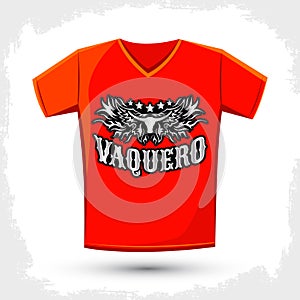 Vaquero - spanish translation: Cowboy emblem design photo