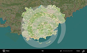 Var highlighted, France. OpenStreetMap Humanitarian photo