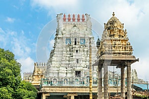 Varadharaja Perumal Vishnu Temple temple ancient idol statues decoration, Kanchipuram, Tondaimandalam region, Tamil Nadu, South