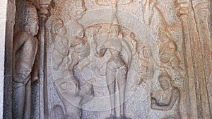 The Varaha Cave Temple. ancient- Statues carved in rock. this is one features in several Hindu scriptures.