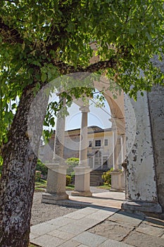 Sacro Monte di Varallo holy mountain in Piedmont Italy - stairs - Unesco world heritage photo