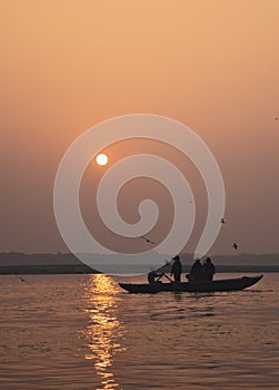 Varanasi or Banaras ganga ghat, Uttar Pradesh, India