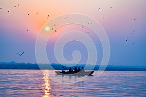 Varanasi or Banaras ganga ghat, Uttar Pradesh, India