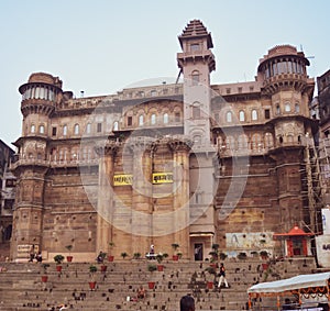 Varanasi or Banaras ganga ghat, Uttar Pradesh, India