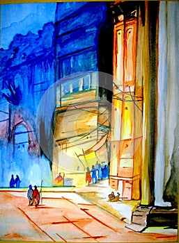 Varanasi Ghat Glimps painting