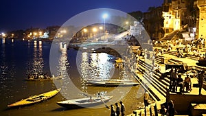 VARANASI, INDIA - MAY 2013: Everyday scene by Ganges River