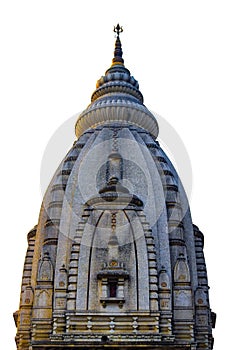 Varanasi Kashi Vishwanath Temple. top of the building. a beautif photo