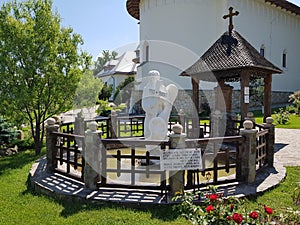 Varatec Monastery. Monument of the old altar Manastirea varatec - fantana.