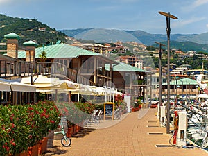 Varazze, Italy - Promenade alongside the marina