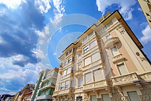 Varazze medieval village painted houses by the sea liguria italy