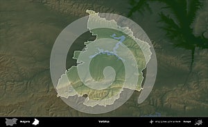 Varbitsa highlighted, Bulgaria. Physical