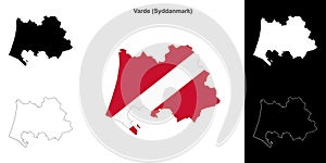 Varde outline map