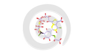 Vardenafil molecule rotating video Full HD