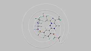 Vardenafil molecule rotating video Full HD